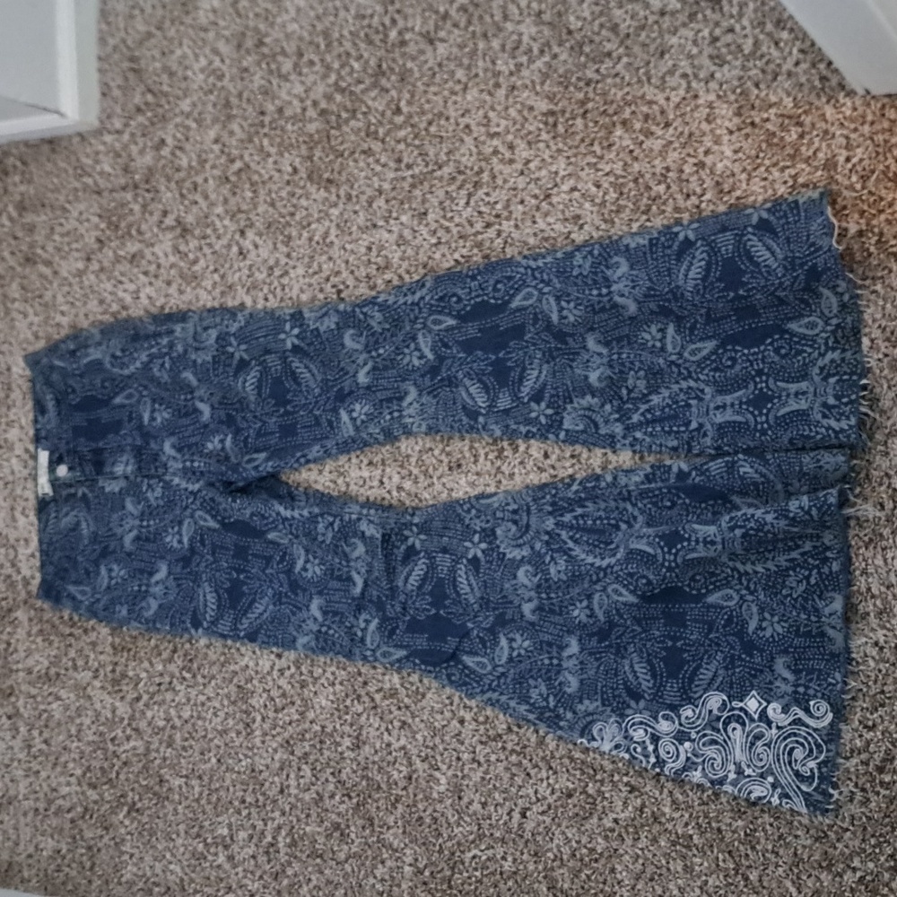 Free people paisley flare jeans